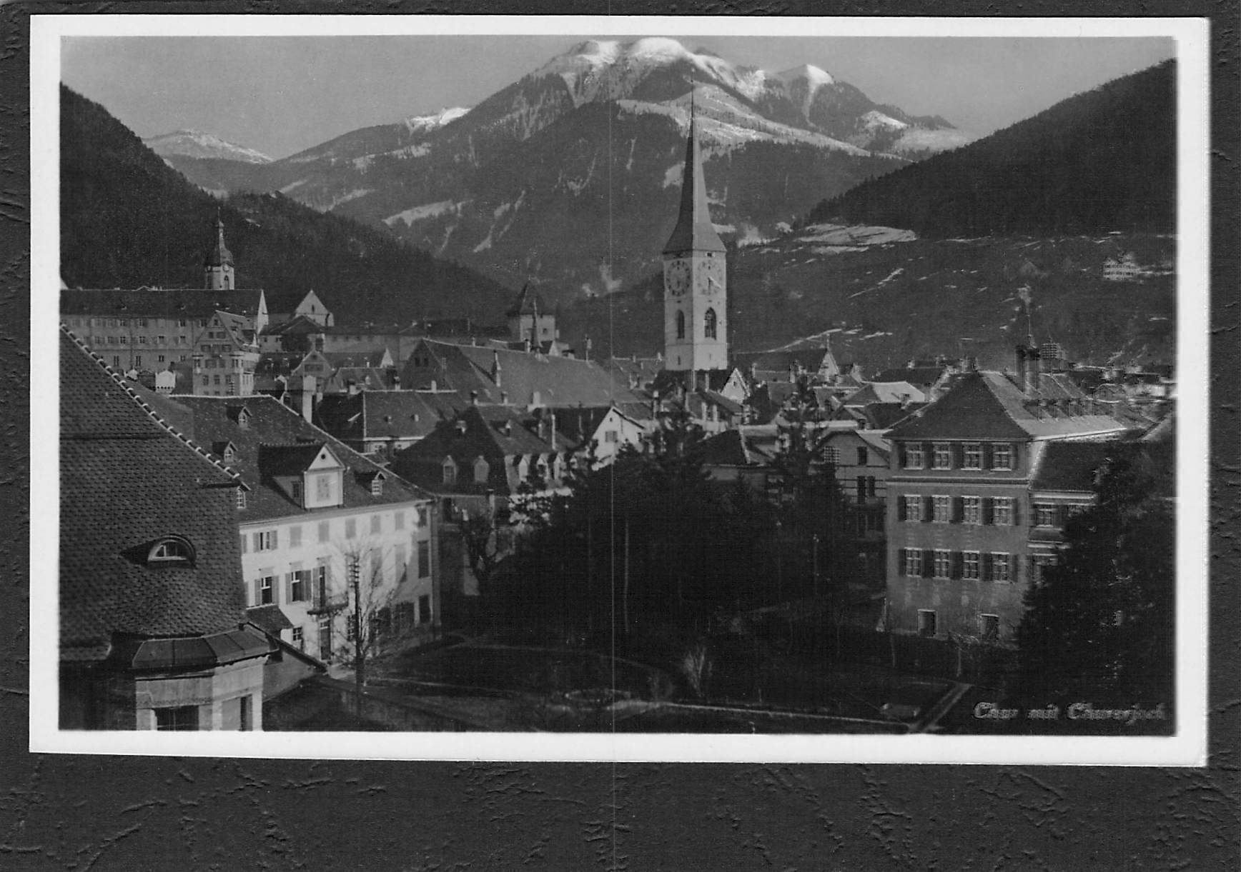 Cartoline postali: AK. GR , Chur mit Churerjoch – Usato da Reichenburg venduto da ibiza18