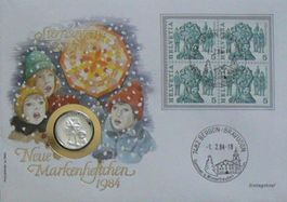 Numisbrief Sternsingen Bergün Feinsilbermünze 999.9