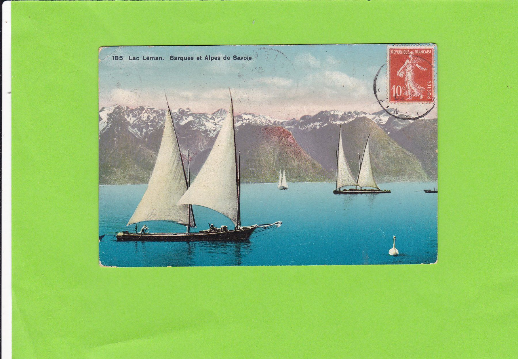 Cartoline postali: Barques du Lac Léman – Usato da St. Peterzell venduto da neckertal