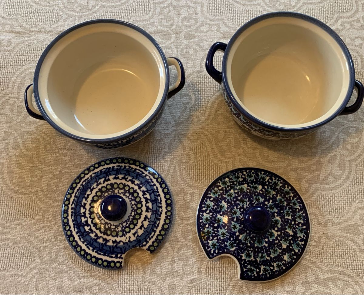 Pentole: 2 Bunzlauer Suppen-Töpfchen mit Deckel – Usato da Basel venduto da eisorbs 3