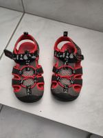 Sandalen, Gr. 24, grau-rot