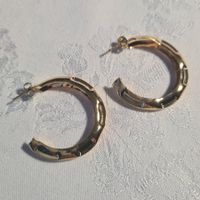 Schöne grosse Creolen Kreolen 30 mm neu nikelfrei Goldglanz