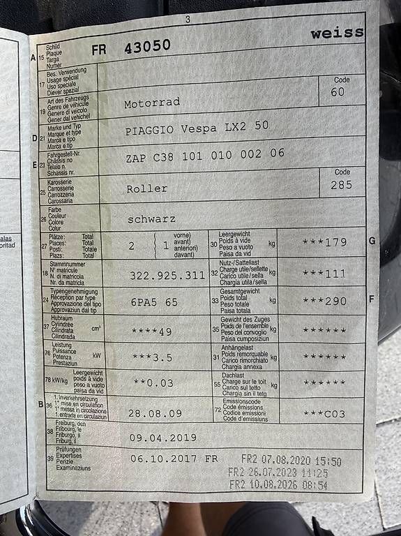 Piaggio Route: Vespa LX2 50 – D'occasion à Galmiz par Burdizzo88 4