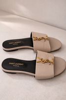 YSL SLIDES BEIGE
