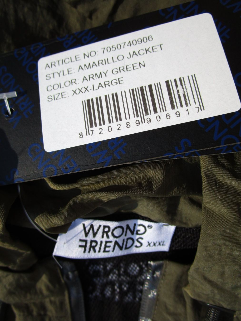 Giacche: Wrong Friends Amarillo Jacket Windbreaker Army Green  Gr.3XL – Nuovo (secondo la descrizione) da Eschenbach SG venduto da brocarte 8