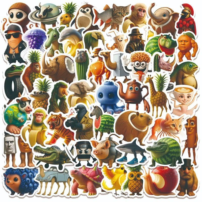 Sticker: Lot de 50 autocollants Brainrot – Nuovo e nell'imballaggio originale da Gurmels venduto da shopathome 1