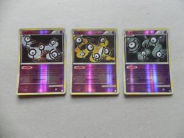 3 Icognito Pokémon Sammelkarten 2010 Text Deutsch glänzend