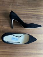 Jimmy Choo klassische Highheels,  Gr.39.5 Schwarz Wildleder