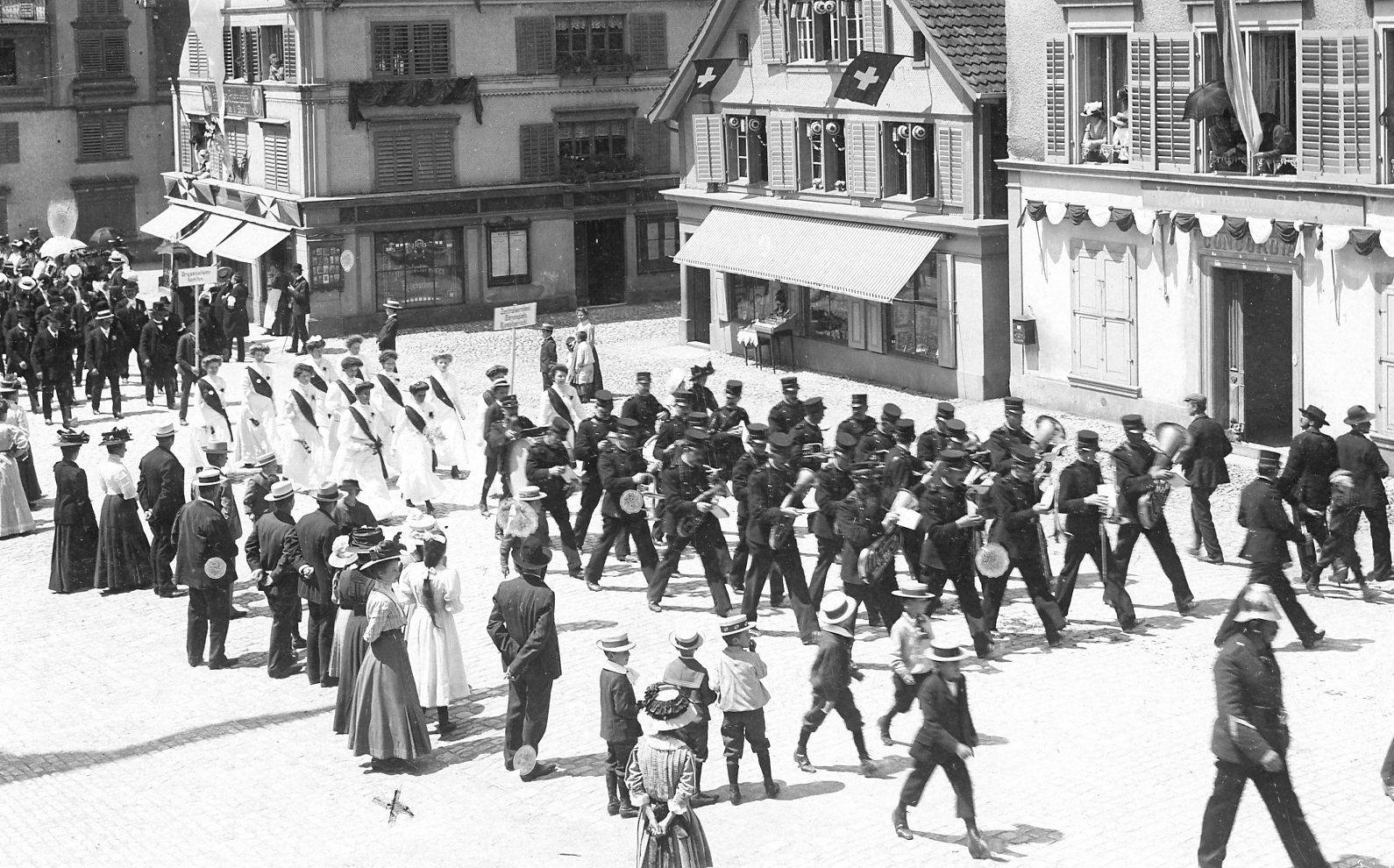Ansichtskarten: Einsiedeln 1910 - Sängerfest? – Gebraucht aus Einsiedeln von otm_7s5v