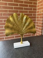 Dekoration Gingko vergoldet