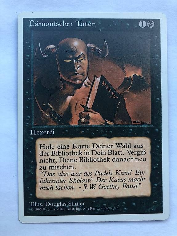 Magic The Gathering Carte collezionabili: MTG Dämonischer Tutor / Rare, 1995, deutsch – Usato da Aarau venduto da saglat