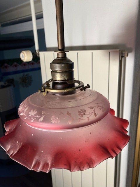 Lampadari & plafoniere: Jugendstil Deckenlampe rosa, antik – Usato da Winterthur venduto da mona157 2