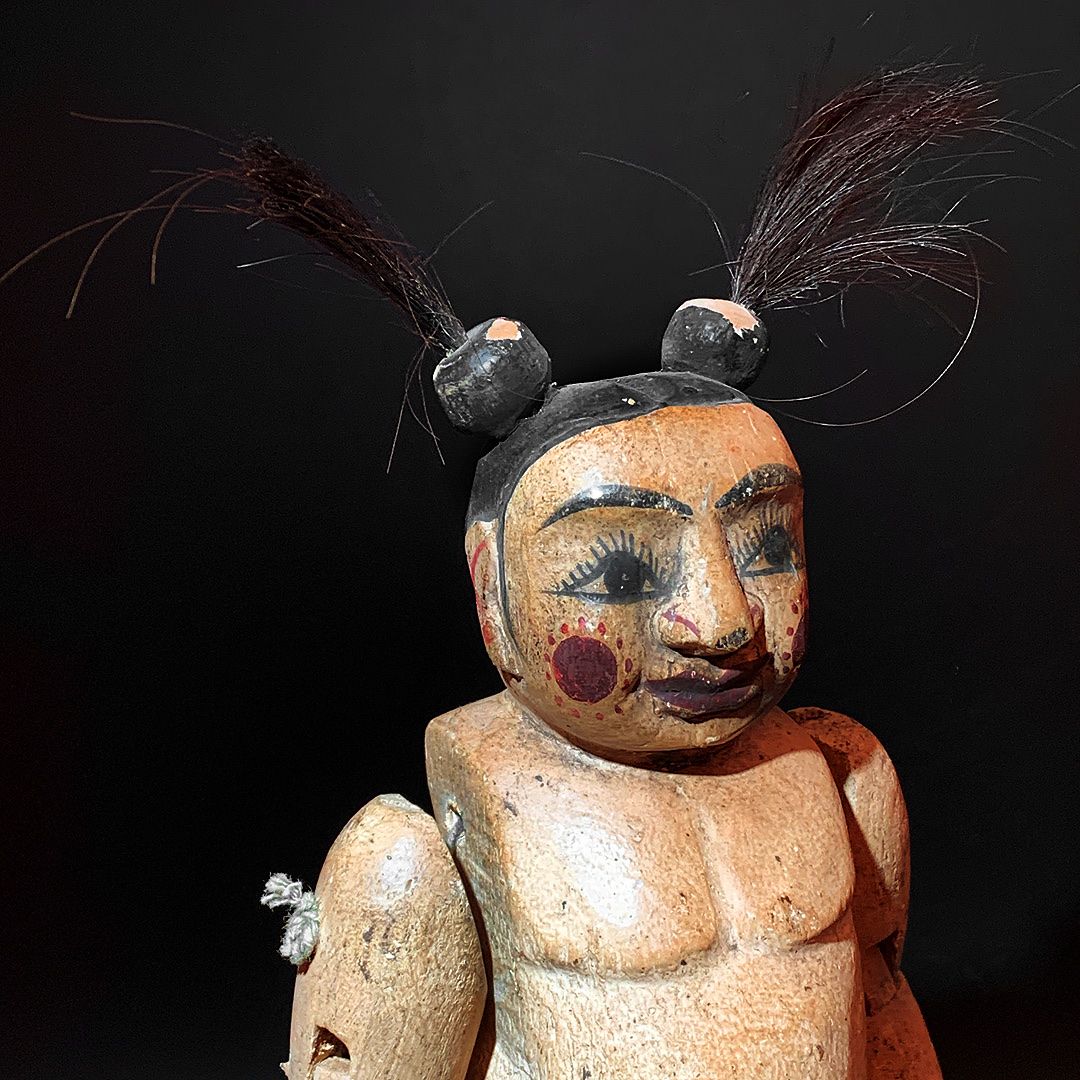Statuette: Vintage polychrome Puppe aus Burma oder Myanmar – Usato da Luzern venduto da downtonabbey 2