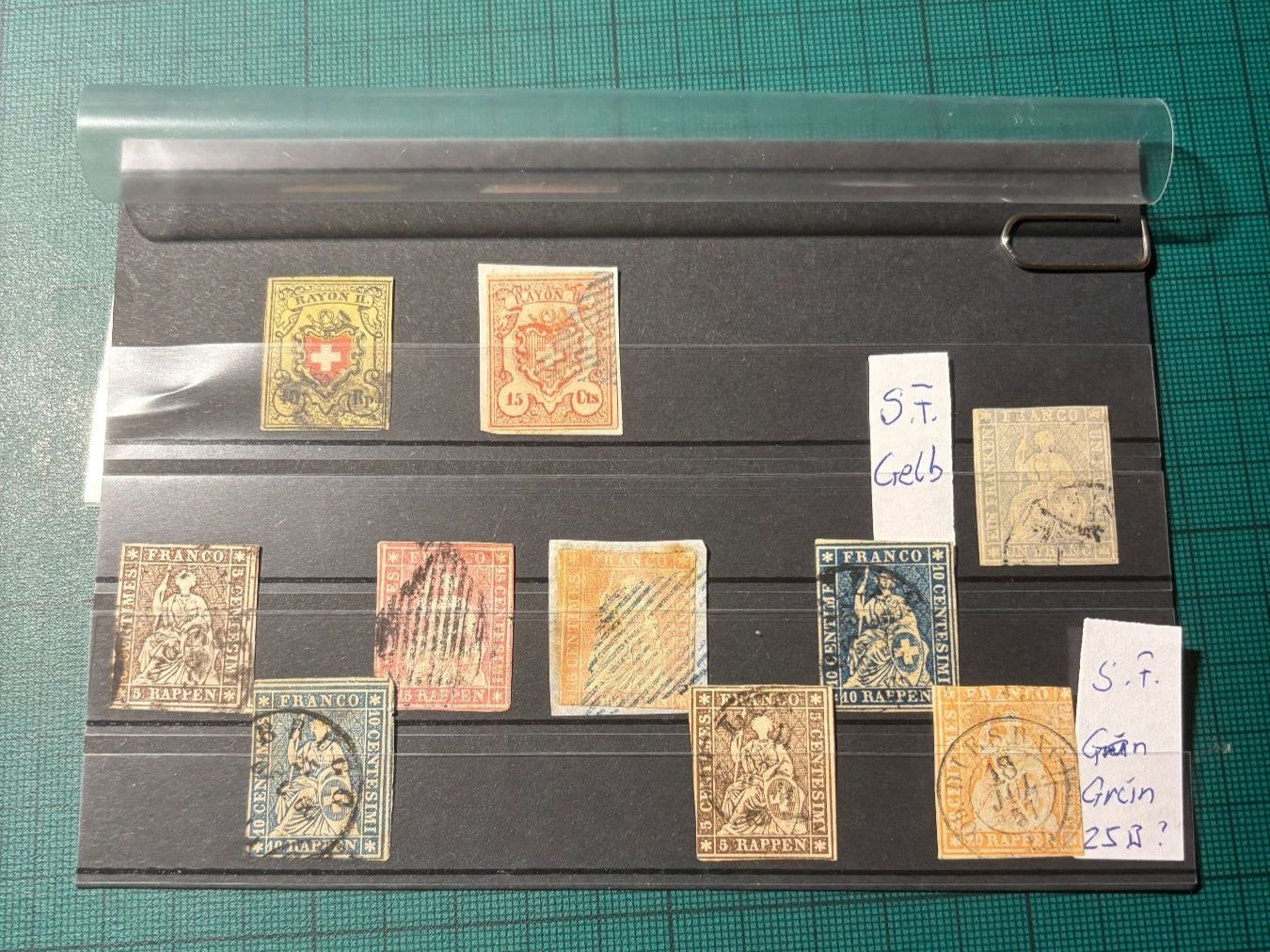 Alle Briefmarken: Lot Rayon 16II + 19.Plus 8 Strubeli. – Gebraucht aus Utzenstorf von Rose0303