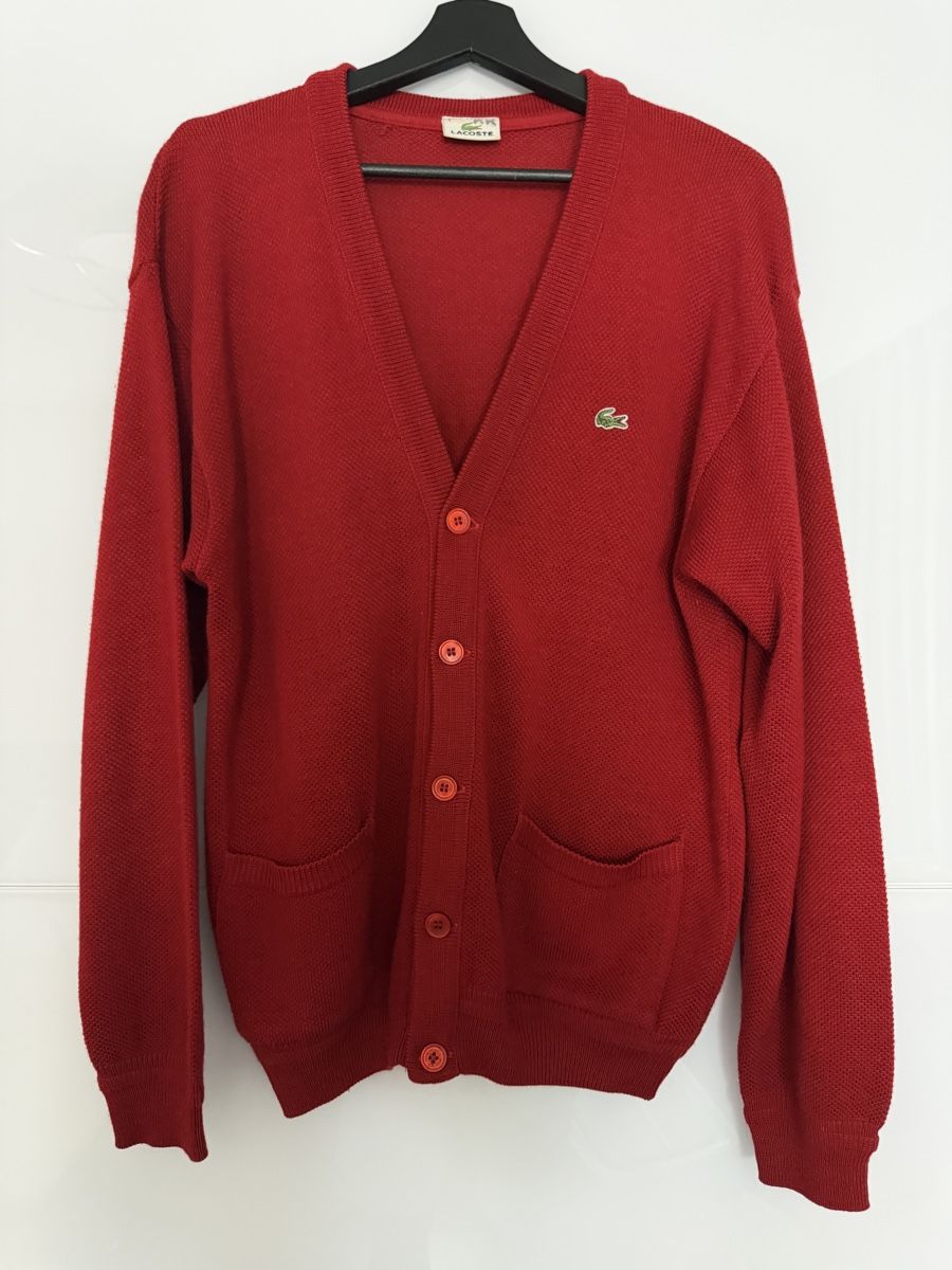 Lacoste Giacche: Lacoste Strickjacke in rot in der Gr M – Usato da Grenchen venduto da servet.t