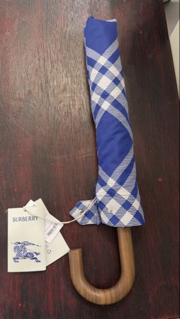 Burberry Schirm, blau/weiss kariert