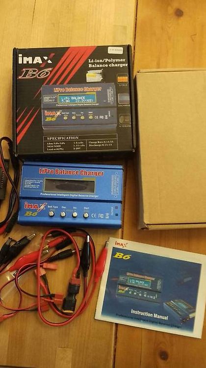 Chargeur Équilibré IMAX B6 Pour Batteries Lipo RC - 80W Métal Avec Câbles XT60, T Et Tamiya