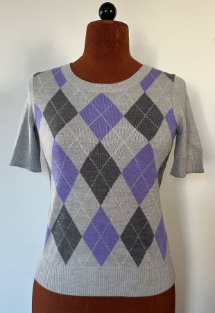 Banana Replubic Argyle kurzärmlig XS Merinowolle
