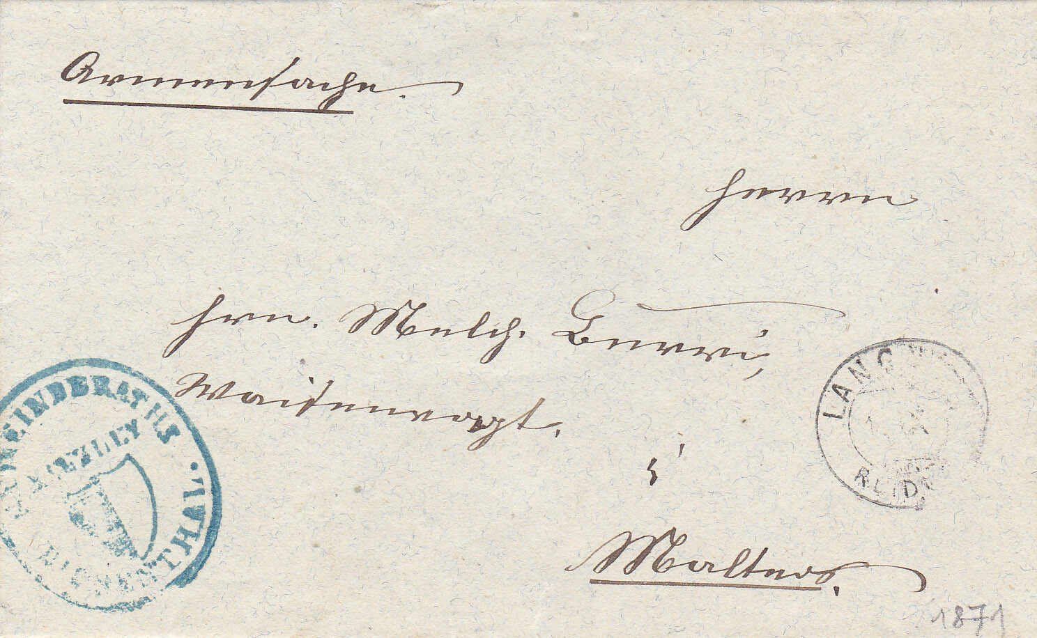 Tutti i francobolli: 1871, "Langnau Reiden" Rundstempel  – Usato da Wenslingen venduto da riger11