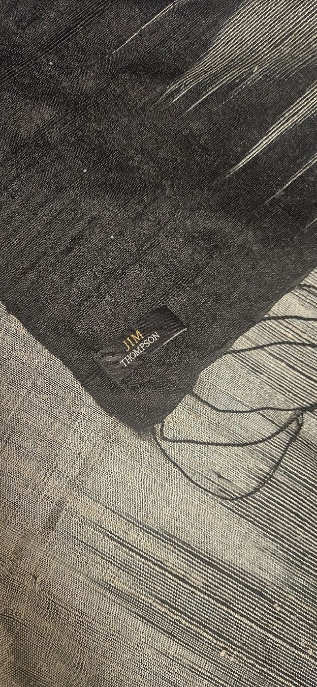 Foulard & Sciarpe: Schal Jim Thompson 100% Seide schwarz/silber gemustert – Nuovo (secondo la descrizione) da Luzern venduto da mon_vr75 2