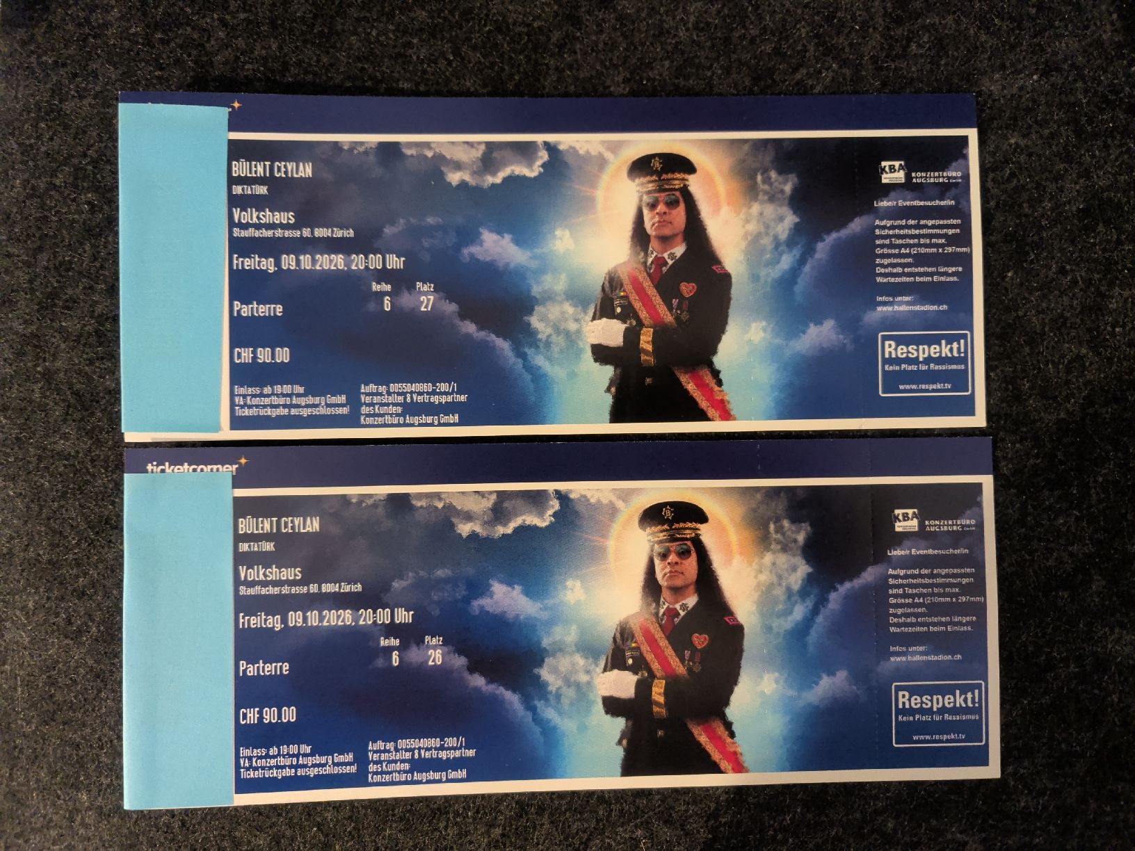 Biglietti: Bülent Ceylan 2 Tickets – Nuovo e nell'imballaggio originale da Dübendorf venduto da and3reas