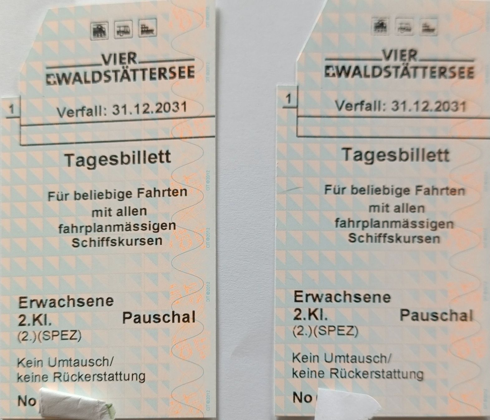 Biglietti: Tageskarten Vierwaldstättersee Schiff – Usato da Krattigen venduto da rcls