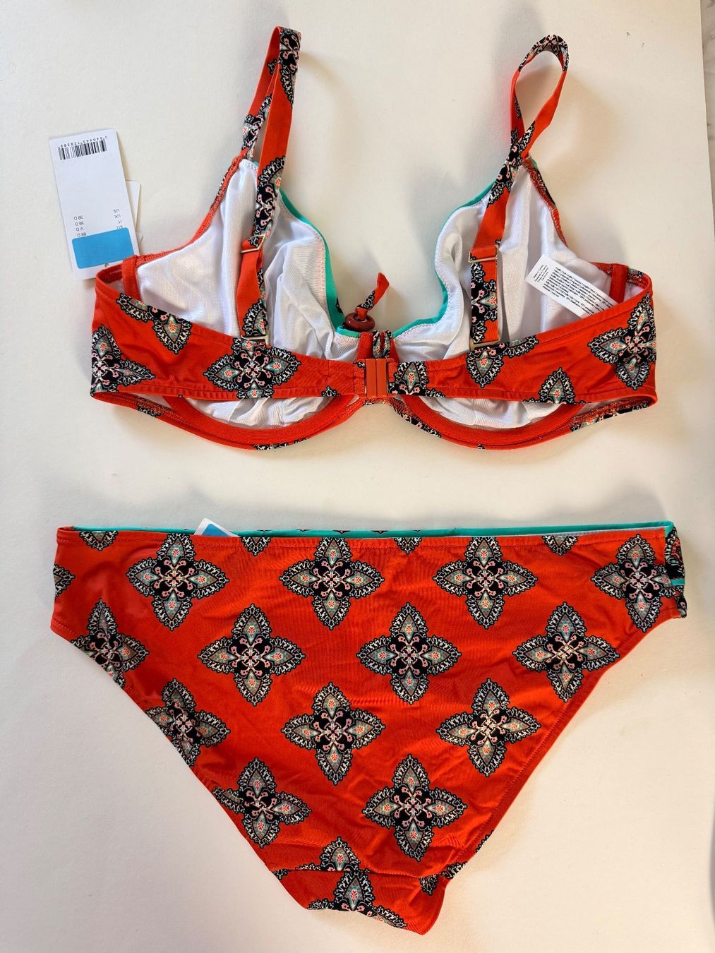 Chantelle Badekleider & Bikinis: CHANTELLE, Bikini, Grösse 85D/42, Farbe Orange mit Muster – Neu und originalverpackt aus Rudolfstetten von gst_g7xl 7