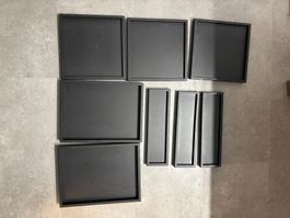 Set von 6 Tabletts Interio schwarz in gutem Zustand