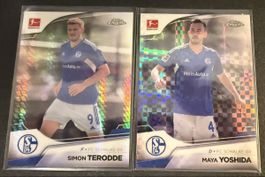 2x Topps Chrome 22/23 Schalke 04 Lot Numbered 
