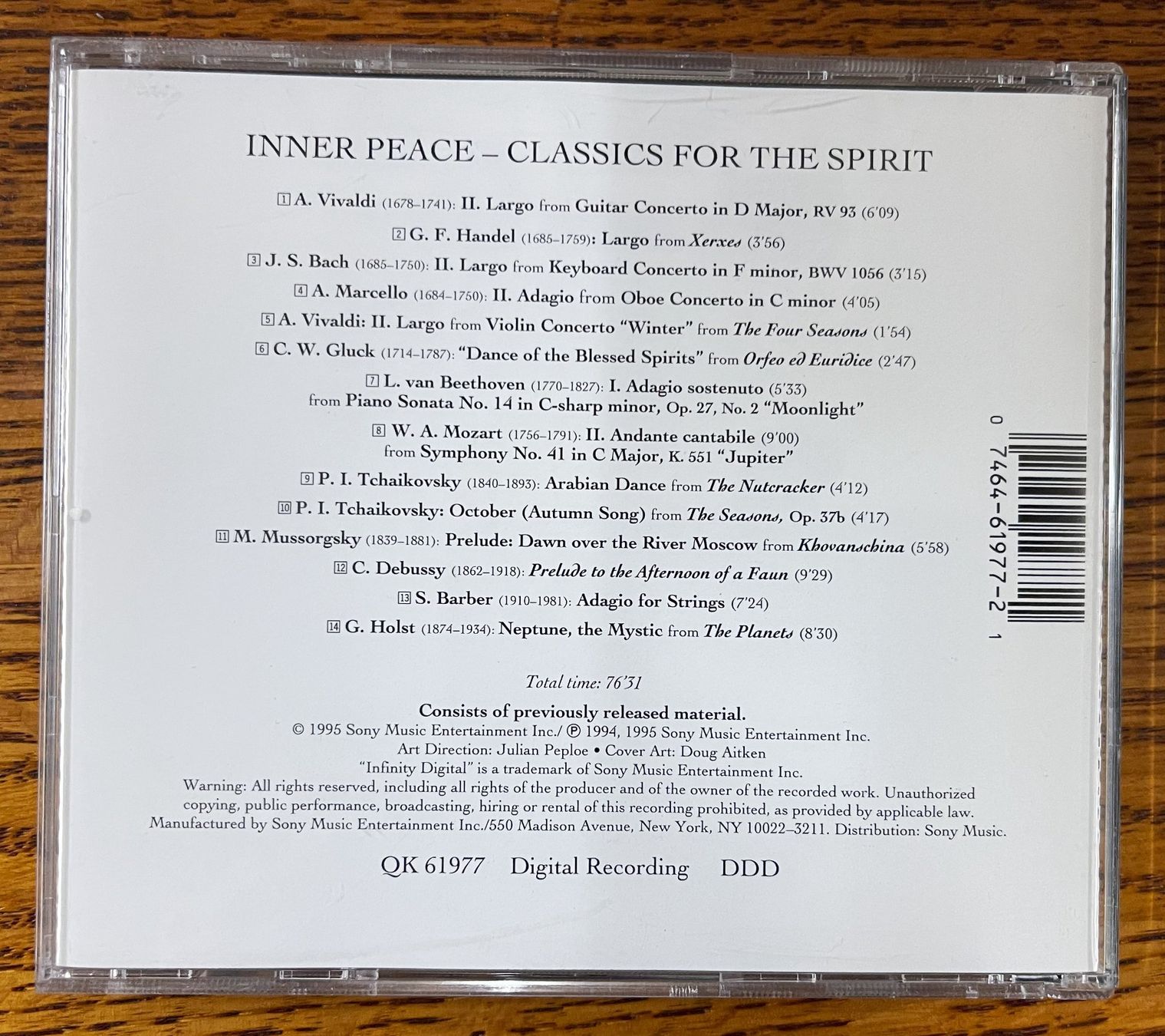 CD: INNER PEACE - CLASSICS FOR THE SPIRIT CD – Usato da Oftringen venduto da Vucki 1