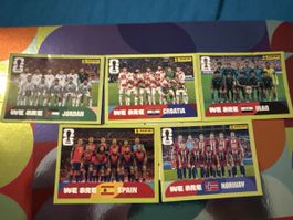 Panini 5 teiliges Set mit diversen Mannschaftsfotos