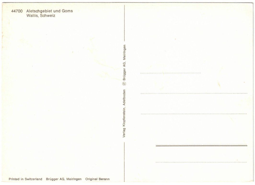 Cartoline postali: Liftplan Unter Goms – Usato da Binningen venduto da Mountainrider 1