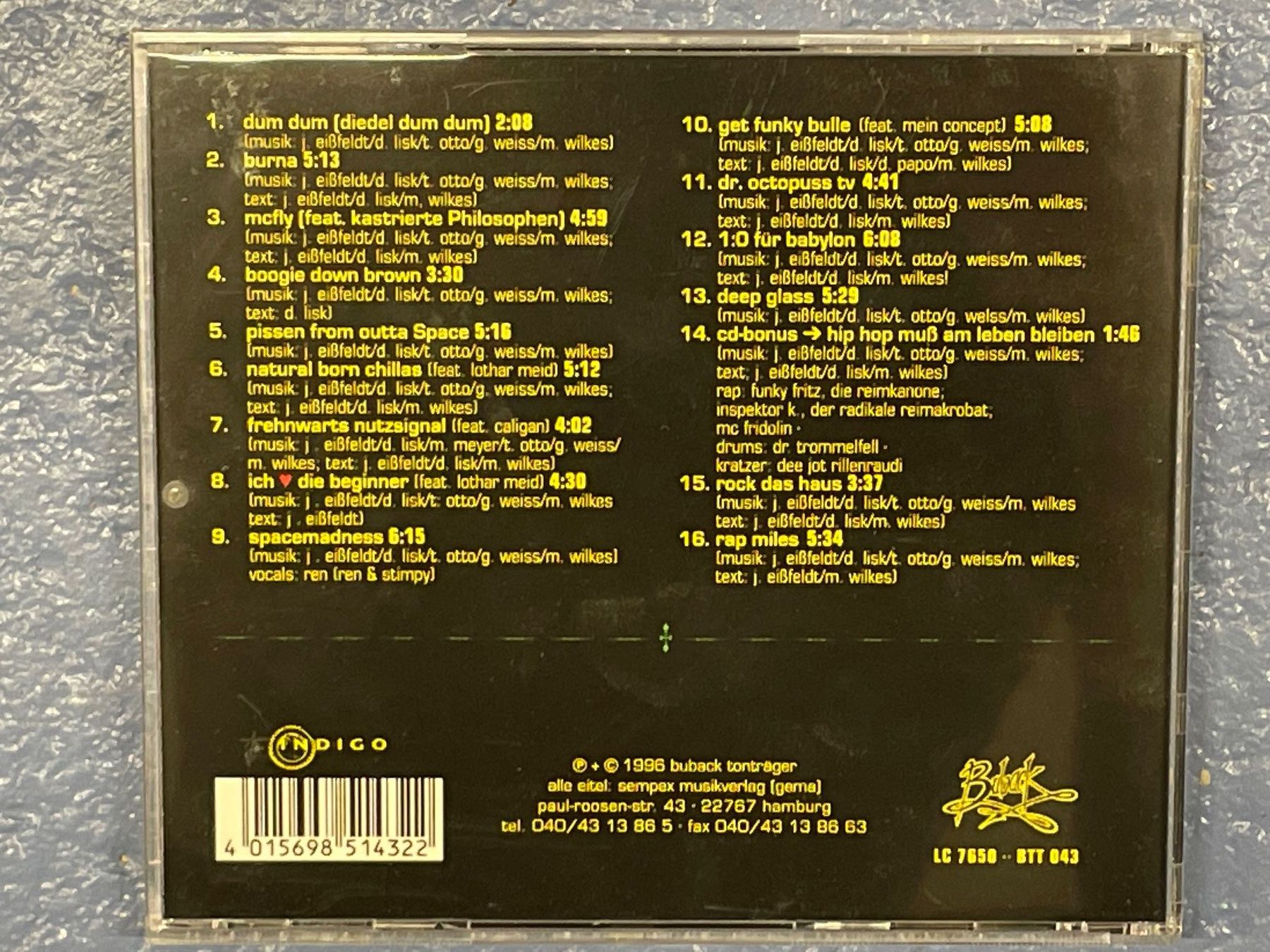 CD: [CD] ABSOLUTE BEGINNER - Flashnism (1996) – Usato da Frasnacht venduto da DiskSelection 1