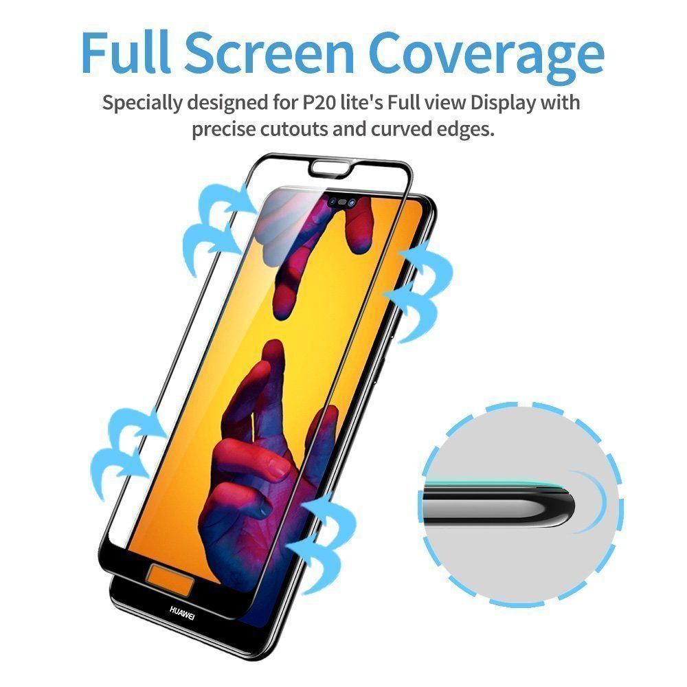 Cover & Protezioni schermo: Huawei P20 Lite Panzerglas Schutzglas FULL DISPLAY GLAS – Nuovo e nell'imballaggio originale da Volketswil venduto da coverandmore 5