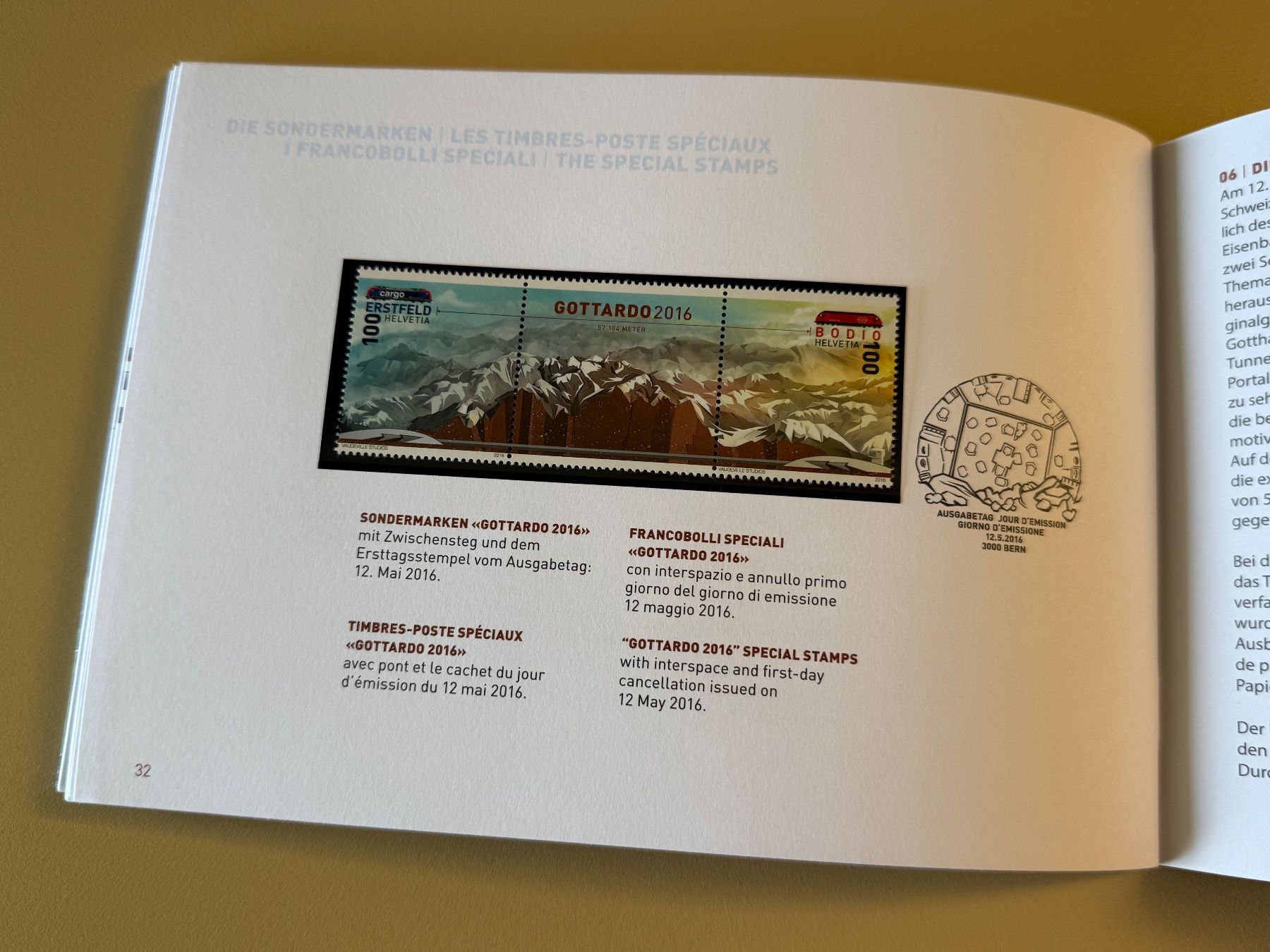 Tutti i francobolli: GOTTARDO 2016 Souvenir Post – Nuovo (secondo la descrizione) da Brütten venduto da Hst1 7