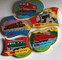Seltene SBB Pins, 5er Set, Top Zustand, Sammlerstück!