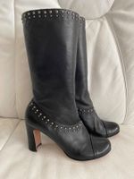 Stiefel schwarz Leder Grösse 39,5 Marke PRADA Topzustand