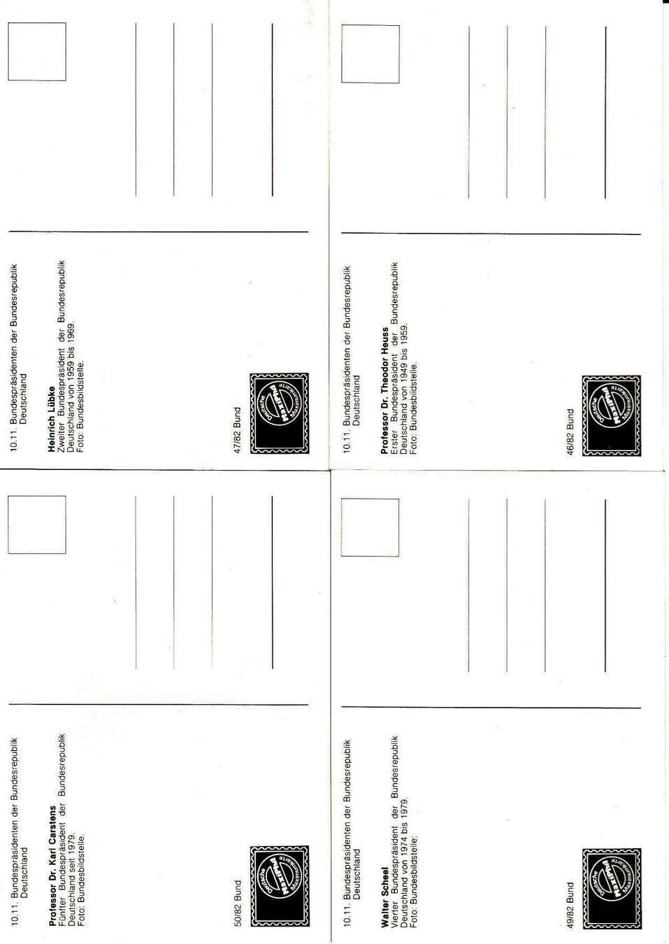 Alle Briefmarken: BRD Mi 1156 - 1160 auf MK, plus Block 18 – Gebraucht aus Bürglen TG von StampGraf 2