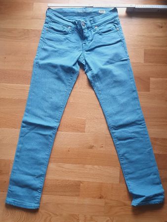 Jeans Damen Petrol Gr.25 / XS/S