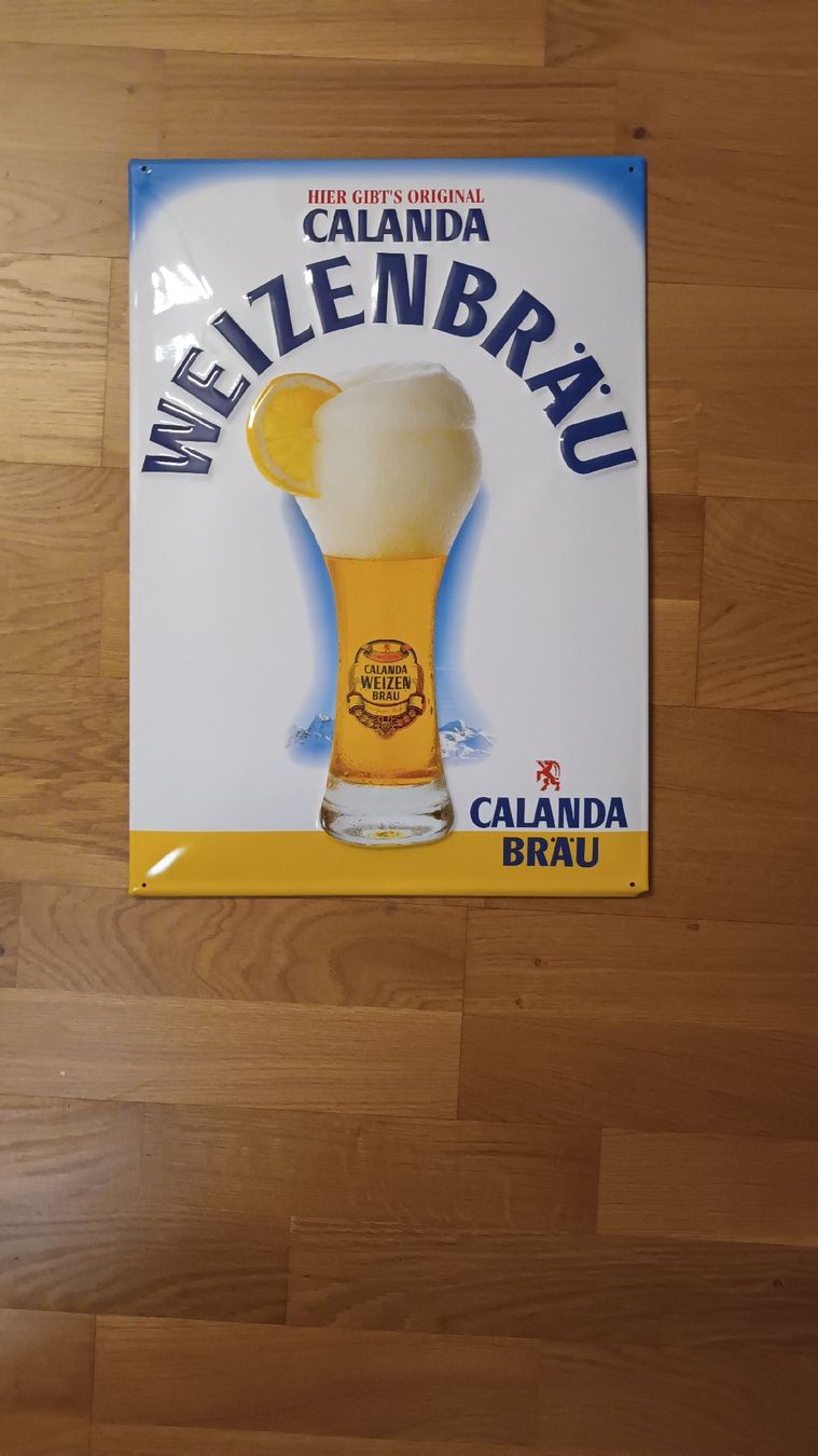 Calanda Insegne: Blechschild von Calanda Bräu 50cm x 35cm – Usato da chur venduto da erika025
