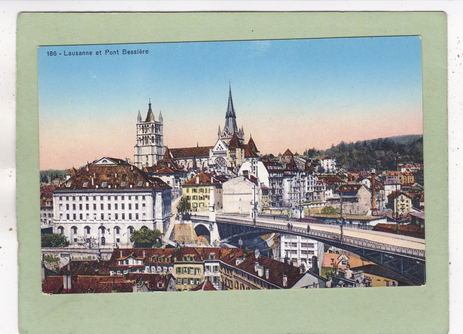 Cartoline postali: Lausanne et Pont Bessière – Usato da Herisau venduto da Lisegrat2008