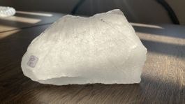 Selenit Stein gross Natürlich rein Weiss 12cm Edelstein silb