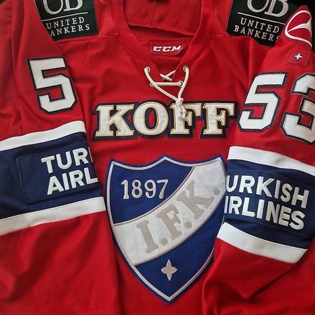 HIFK Helsinki Gameworn Eishockey Trikot Engren