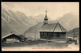 Mürren, Katholische Kirche mit Breithor
