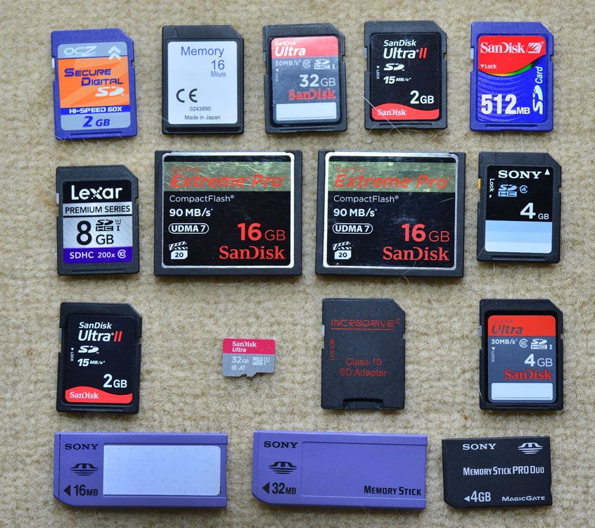 Cartes SD - micro SD - Compact flash - Memory Stick - SONY | Kaufen auf ...