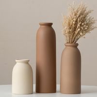 Keramik Vasen 3er Set Earth Tone für Pampasgras Deko