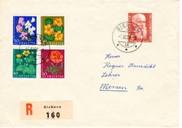 R - Brief  Siebnen 1959 ET - Aushilfsstempel Messen