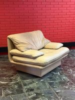 Edles Ledersessel, Beige, Italy 60-70er Stilvoll und bequem