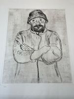 FRITZ PAULI RADIERUNG AQUATINTA MIT ATELIER STEMPEL