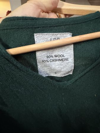 Pullover LDP Wolle Kaschmir dunkelgrün Grösse S gebraucht